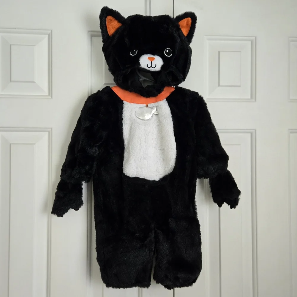 Cuddly Black Cat Costume - Baby Size 0-6 Months